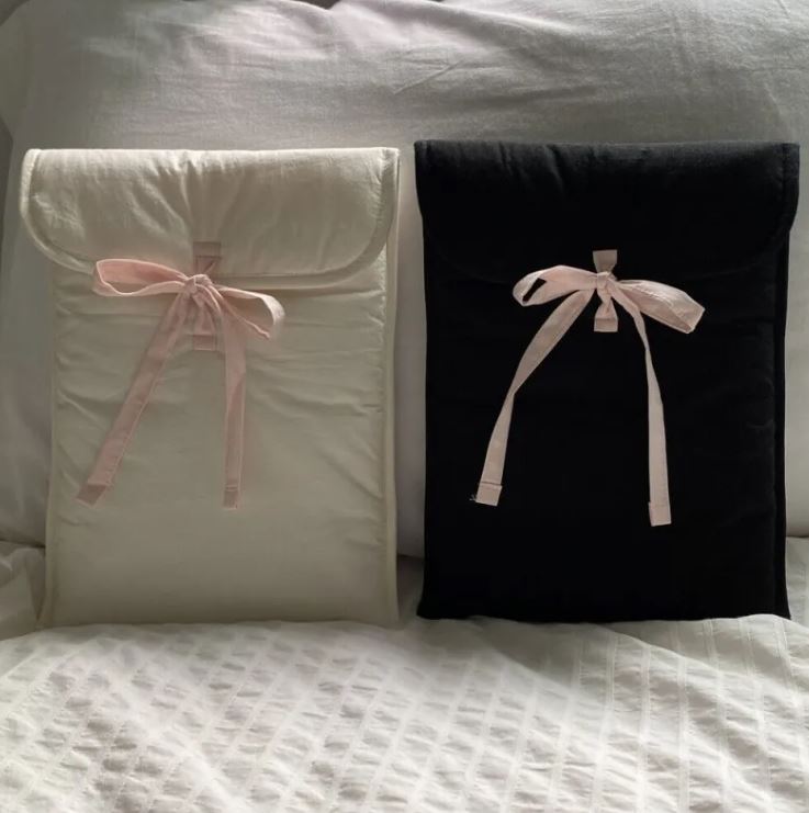 Women's Ballet Style Bow Quilted Computer Bag - My Store