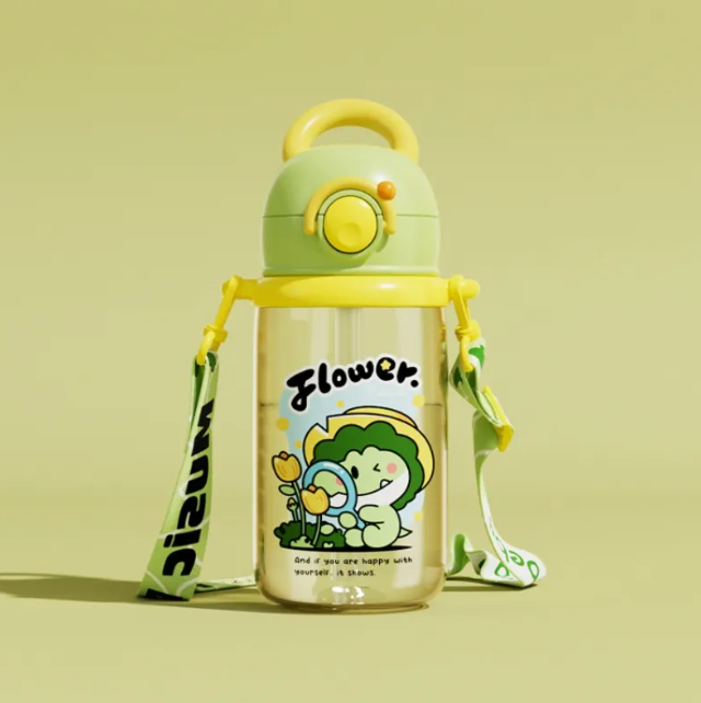 Children's Whale Cartoon Diving Fountain Water Bottle - Tritan Leakproof Sippy Cup (Various Sizes & Colors) - My Store