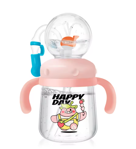 Children's Whale Cartoon Diving Fountain Water Bottle - Tritan Leakproof Sippy Cup (Various Sizes & Colors) - My Store