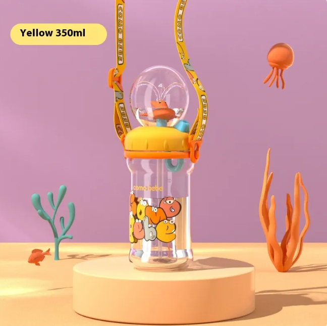 Children's Whale Cartoon Diving Fountain Water Bottle - Tritan Leakproof Sippy Cup (Various Sizes & Colors) - My Store