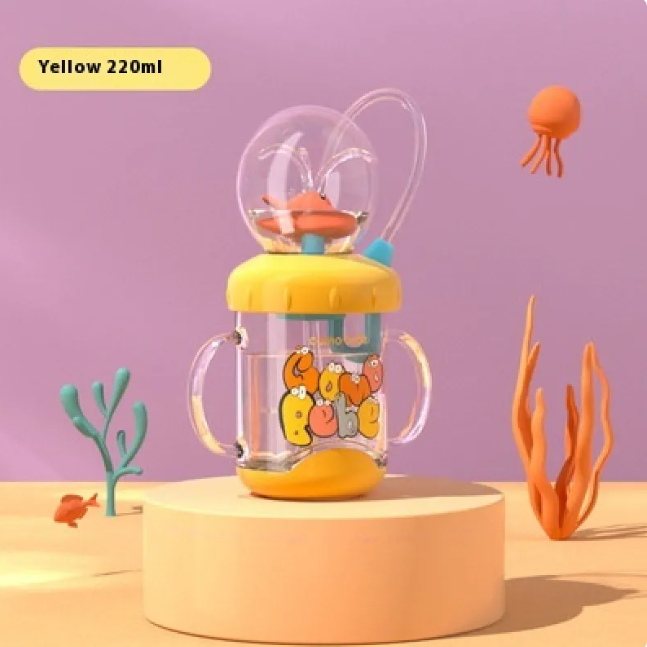 Children's Whale Cartoon Diving Fountain Water Bottle - Tritan Leakproof Sippy Cup (Various Sizes & Colors) - My Store