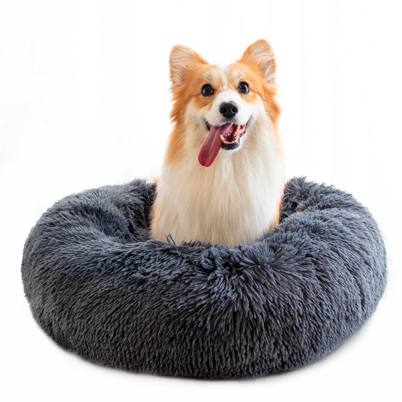 Round Plush Dog Bed for Small Dogs and Puppies - My Store