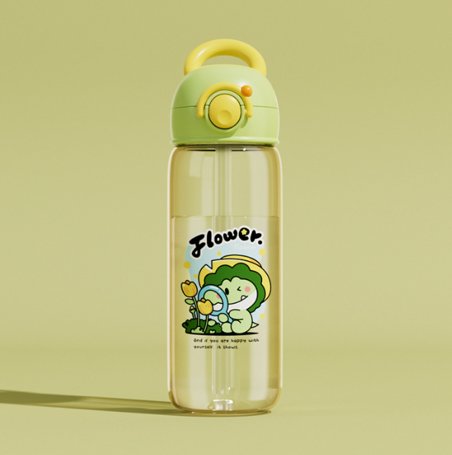 Children's Whale Cartoon Diving Fountain Water Bottle - Tritan Leakproof Sippy Cup (Various Sizes & Colors) - My Store