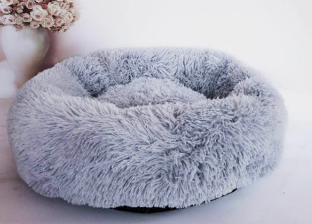 Round Plush Dog Bed for Small Dogs and Puppies - My Store