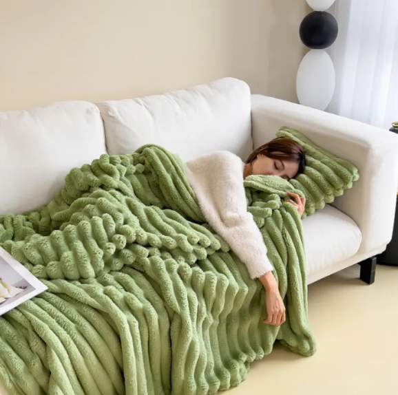 Soft Wind Bubble Velvet Blanket - My Store