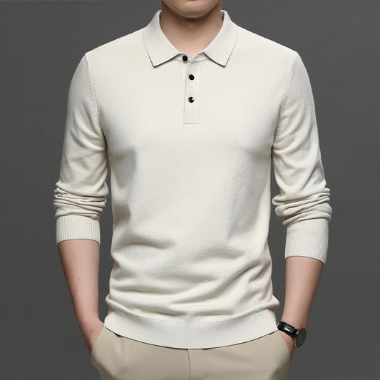 Men's Lapel Knit Pullover Sweater - My Store